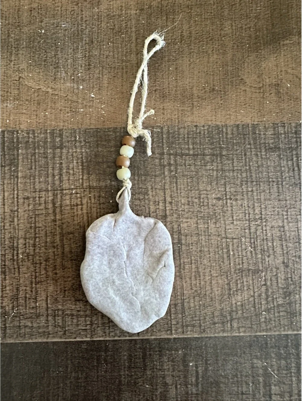 Handcrafted Clay Bird Ornament with Beaded String